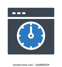 internet vector glyph color icon 