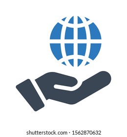 internet vector glyph colour icon 
