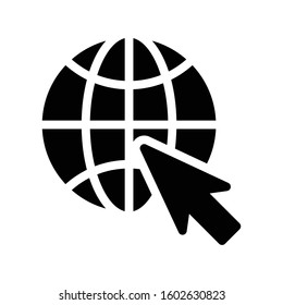internet vector glyph flat icon  