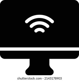 internet vector glyph flat icon