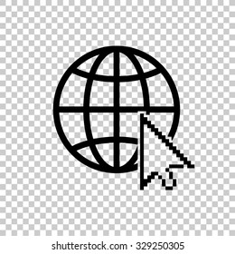 internet vector icon - black illustration