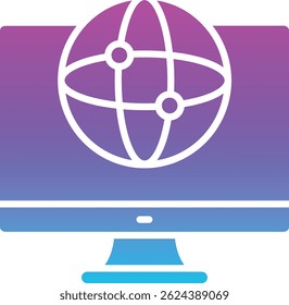 Internet-Vektorsymbol. Kann für Druck-, Mobil- und Web-Anwendungen verwendet werden.