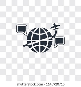 Internet vector icon isolated on transparent background, Internet logo concept