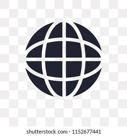 Internet vector icon isolated on transparent background, Internet logo concept