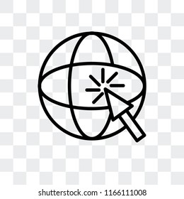 Internet vector icon isolated on transparent background, Internet logo concept