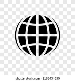 Internet vector icon isolated on transparent background, Internet transparency logo concept