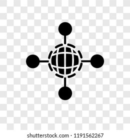 Internet vector icon isolated on transparent background, Internet transparency logo concept