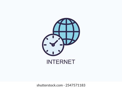 Icono De Vector De Internet O Ilustración De Logo