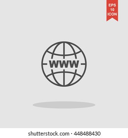 Internet - vector icon. Modern design flat style