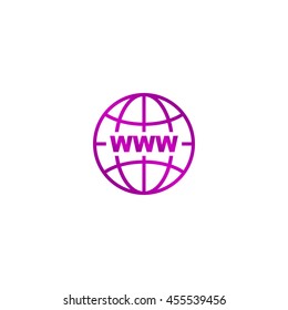 Internet - vector icon. Modern design flat style