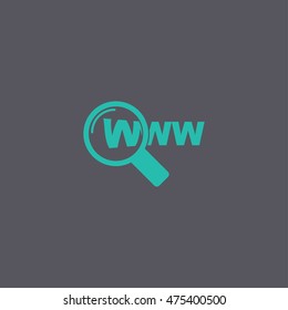 Internet - vector icon. Modern design flat style