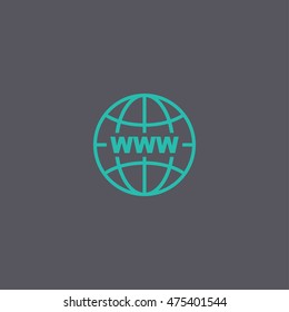 Internet - vector icon. Modern design flat style