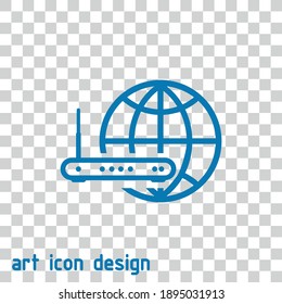 internet vector icon on an abstract background