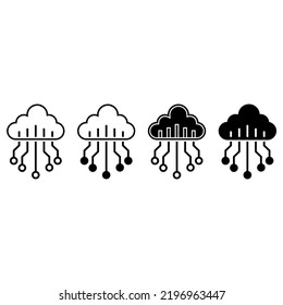 Internet Vector Icon Set. Cloud Service Illustration Sign Collection. Www Symbol. World Wide Web Logo.