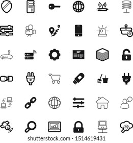 internet vector icon set such as: seo, contact, stick, bubble, structure, machinery, database, photo, cleaning, high, speak, abstract, interface, fire, person, synchronize, gear, box, wi-fi, bucket
