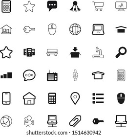 Internet Vector Icon Set Such As: Gadget, Sketch, Projector, Comment, Look, Panel, Discussion, Pointer, Magnify, Cartoon, Application, Elegance, Garden, Call, Hospital, Steel, Movie, Template, Seat