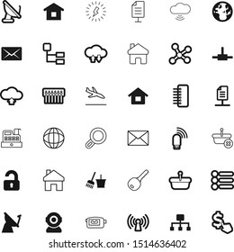 internet vector icon set such as: fly, air, electronic, collection, plane, set, tourism, gesture, light, hosting, wire, transportation, magnifier, connections, telecommunication, cash, app, drive