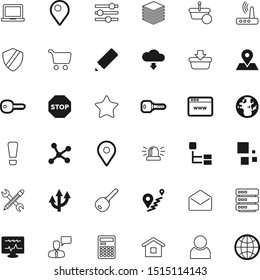 internet vector icon set such as: vocation, control, arms, logistics, process, art, speech, volume, friend, error, double, routes, team, shield, stop, app, competence, user, mail, equalizer, cart