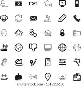 internet vector icon set such as: badge, port, loop, education, hand, cable, stylish, banking, residence, up, padlock, rj45, audio, e-mail, architecture, view, firewall, shield, shop, income, page