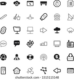 internet vector icon set such as: block, bank, success, connectivity, transmission, wooden, services, strength, label, stop, clean, modem, chatting, tv, do, estate, mop, share, logo, send, removable
