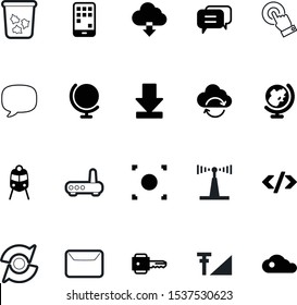 internet vector icon set such as: online, email, router, transport, apps, cellphone, clean, finger, touch, station, recycle, subway, railway, swap, transmission, lock, trashcan, rotation, audio