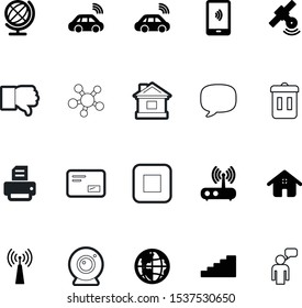internet vector icon set such as: negative, optical, telecommunication, balloon, service, chatting, basket, stair, play, wi, telephony, device, group, transport, newsletter, page, motion, antenna