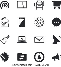 internet vector icon set such as: transmission, keyboard, loud, secret, password, sound, telemarketing, store, safe, commerce, files, megaphone, microphone, infographic, cell, secretary, long