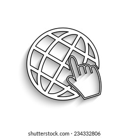  Internet - vector icon with shadow