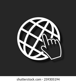 Internet  - vector icon with shadow