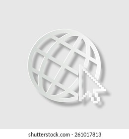Internet  - vector icon with shadow
