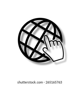 Internet   - vector icon with shadow