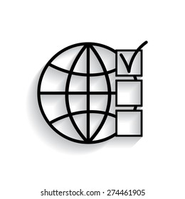  Internet - vector icon  with shadow