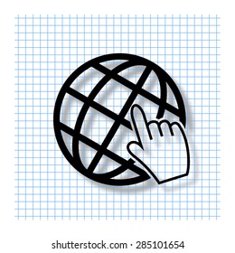 Internet - vector icon with shadow