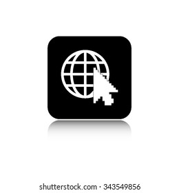 Internet - vector icon  with shadow