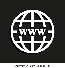 Internet -  vector icon with shadow