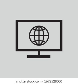 internet vector icon, social, earth, world network