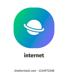 Internet vector icon for web and mobile applications