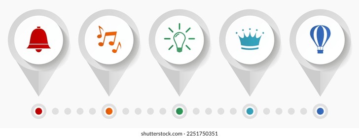 Internet vector icons, flat design web pointers collection, business concept infographic template