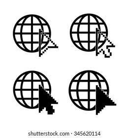 Internet - vector icons, set