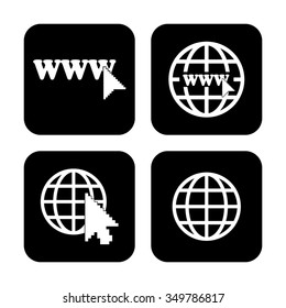 Internet - vector icons, set