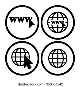Internet - vector icons, set