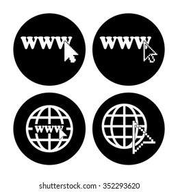 Internet - vector icons, set