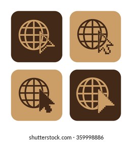Internet  - vector icons; set