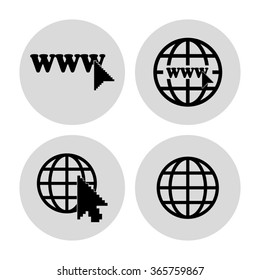 Internet -  vector icons; set
