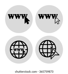 Internet  - vector icons; set