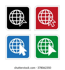 Internet -  vector icons; set