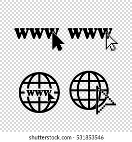 Internet -  vector icons; set