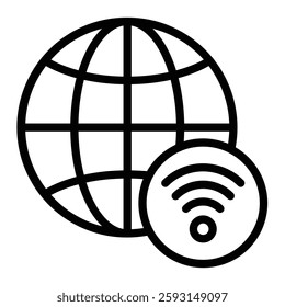 Internet Vector Line Icon Design