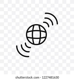 Internet vector linear icon isolated on transparent background, Internet transparency concept can be used for web and mobile
