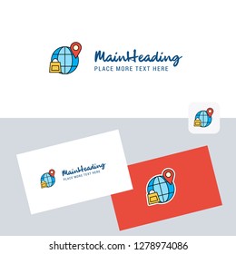 Internet vector logotype with business card template. Elegant corporate identity. - Vector
